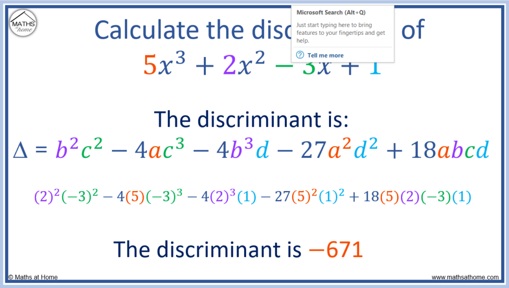 The Discriminant Of A Quadratic Mathsathome