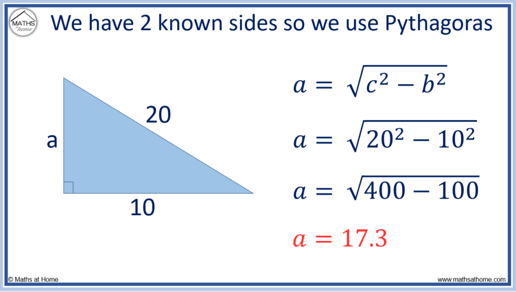 how to know when to use pythagoras