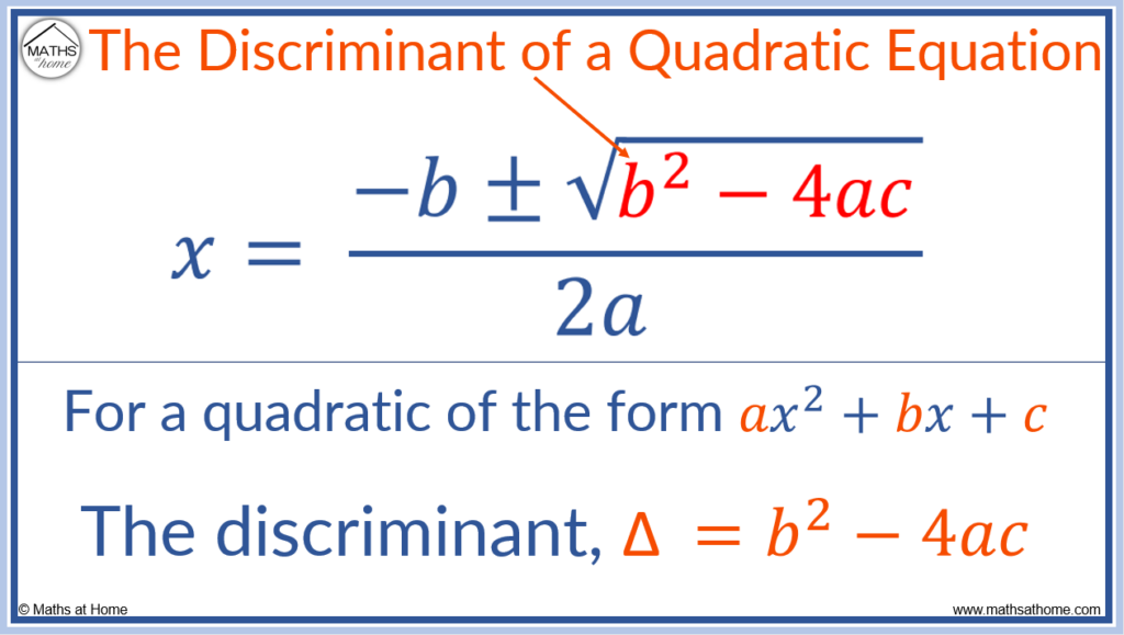 definition of the discriminant of a quadratic