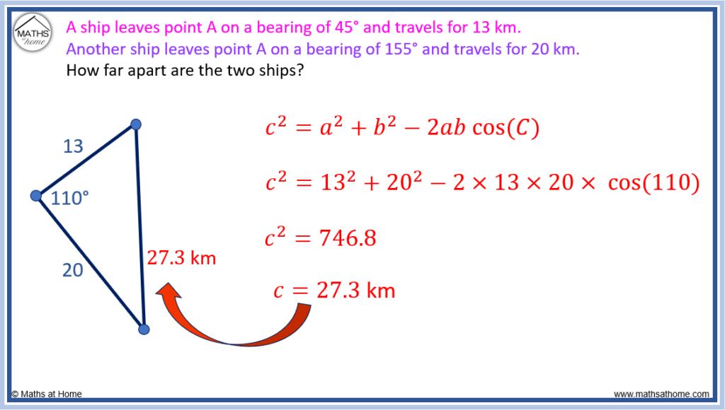 SOLUTION: The bearing from A to C is S 52°E. the bearing from A to B is N  84°E. the bearing from B to C is S 38° W. A plane flying