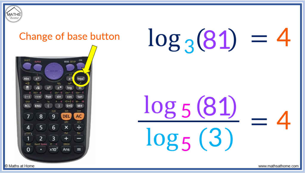 change of base on a calculator