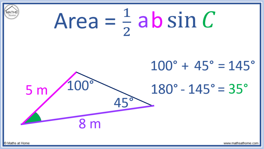 finding a missing angle before using the sine rule