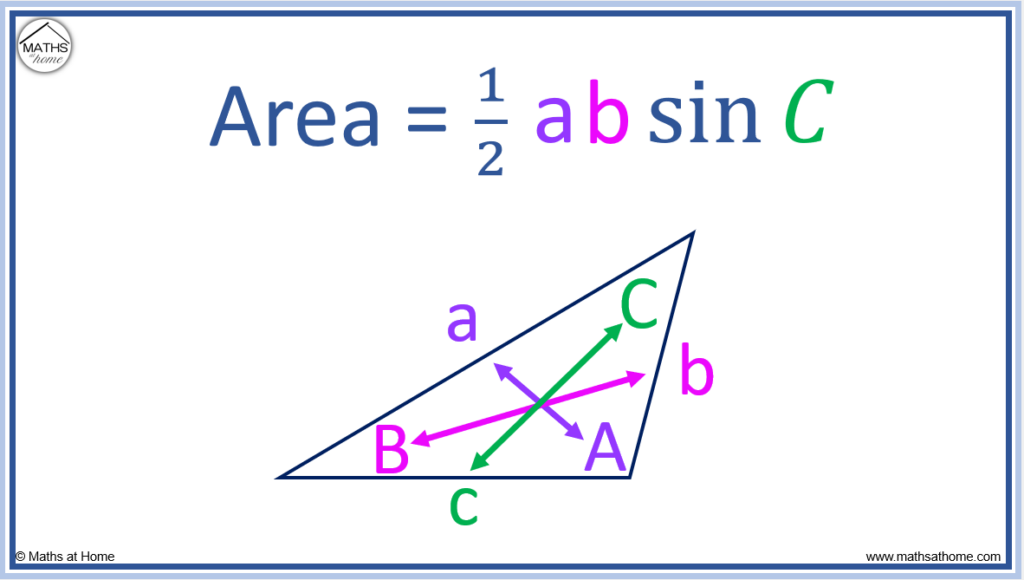 labelling the sides and angles of a triangle for using trigonometry sine rule