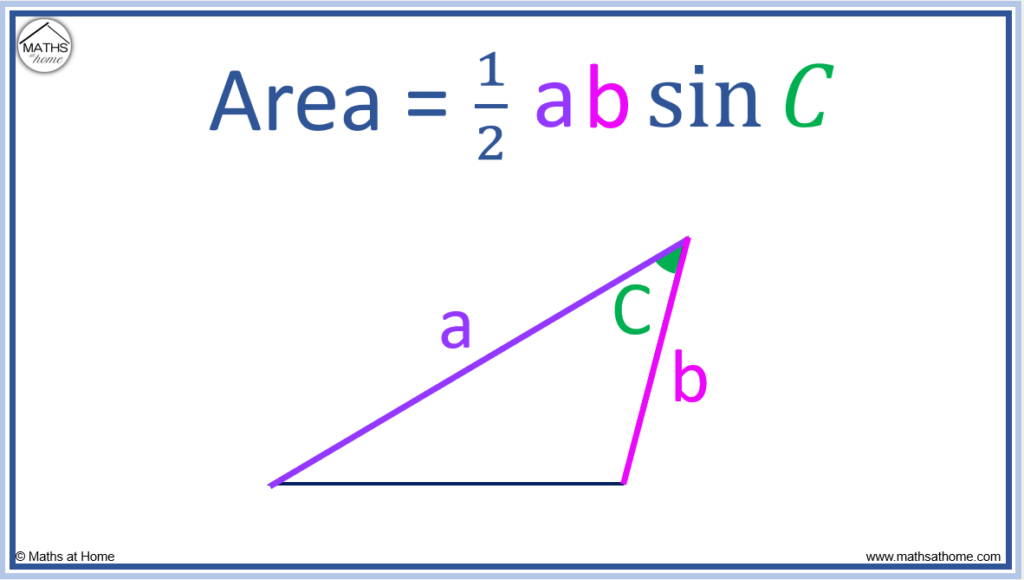 the sine rule for the area of a triangle formula