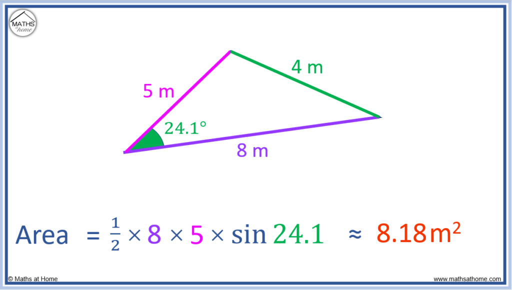 using the sine rule after the cosine rule