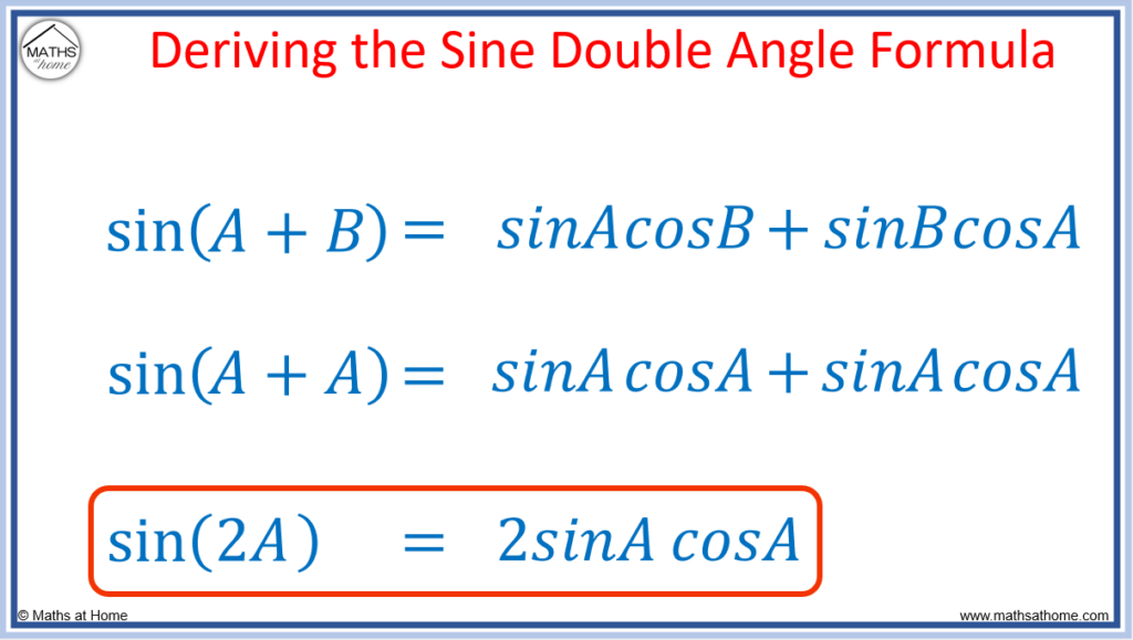 deriving the sine double angle formula