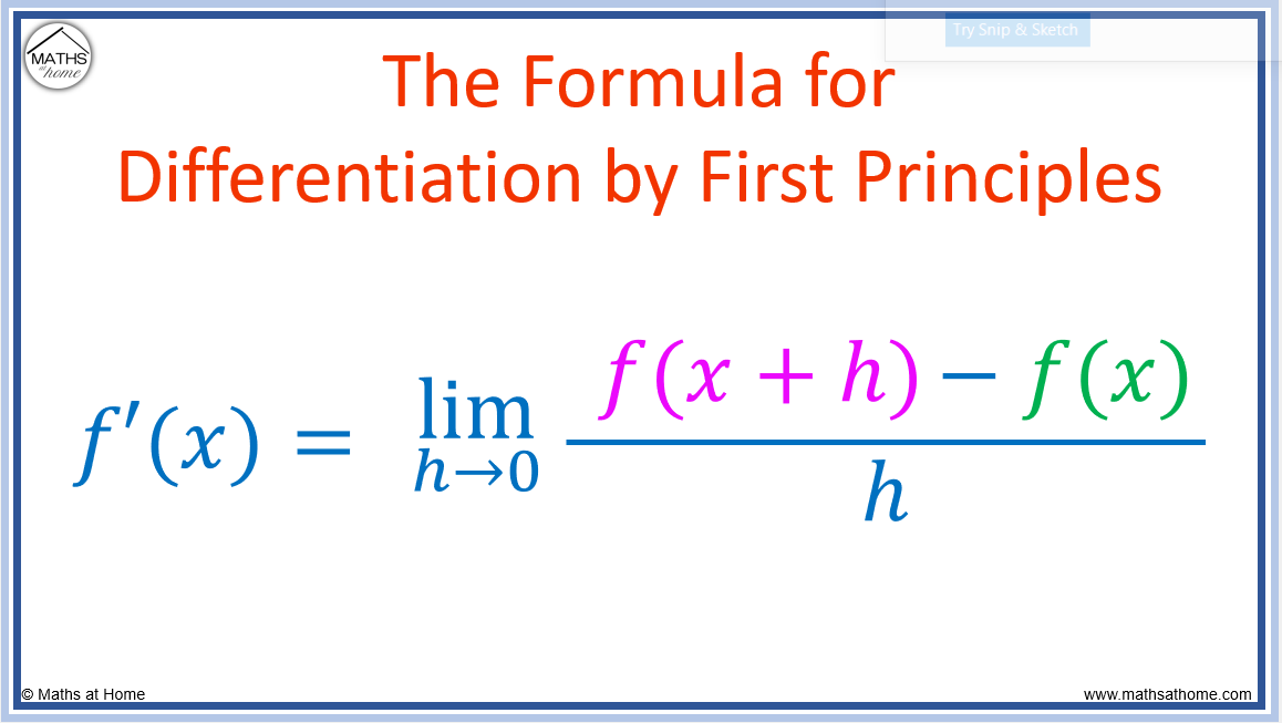 How to Differentiate by First Principles – mathsathome.com