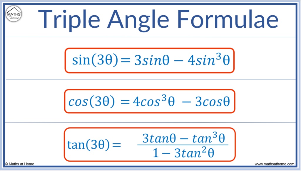 triple angle formulae trigonometry
