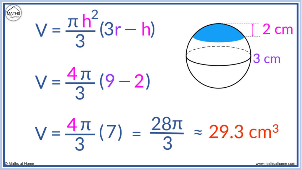 Volume Of A Sphere Example