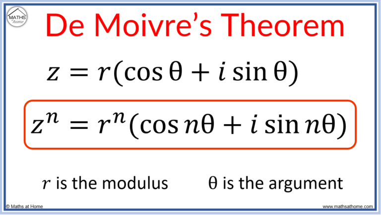 How To Use De Moivre’s Theorem To Find Powers Of Complex Numbers ...