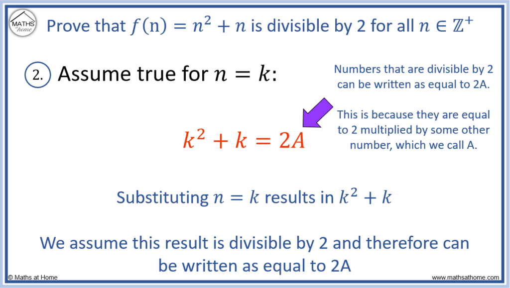 proof by induction of divisibility by 2 step 2