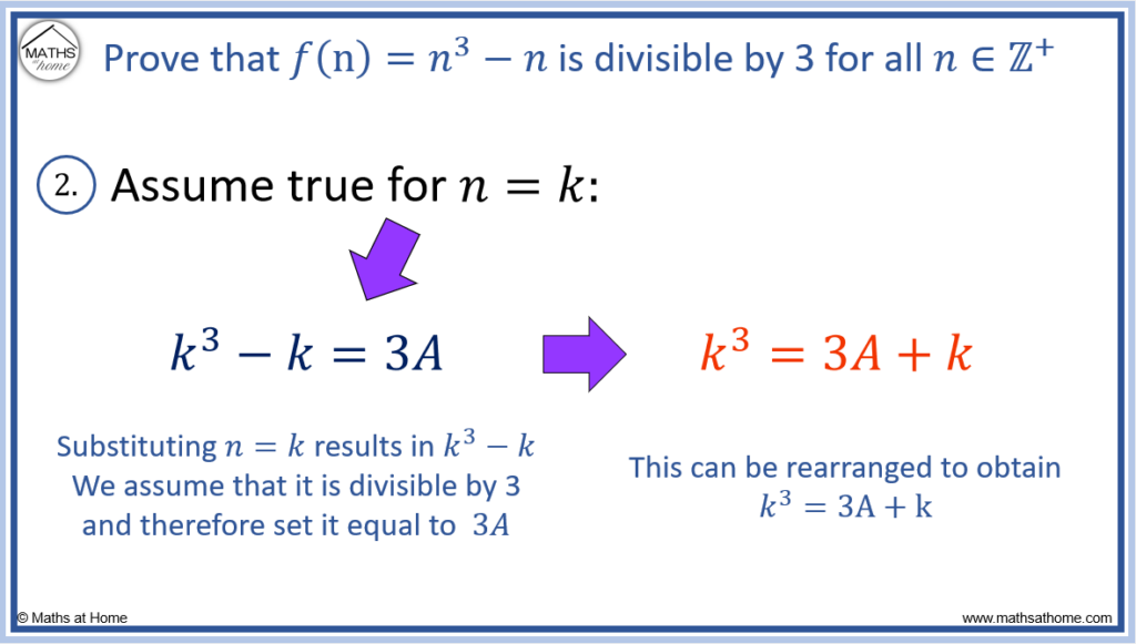 step 2 of proof by induction divisibility by 3