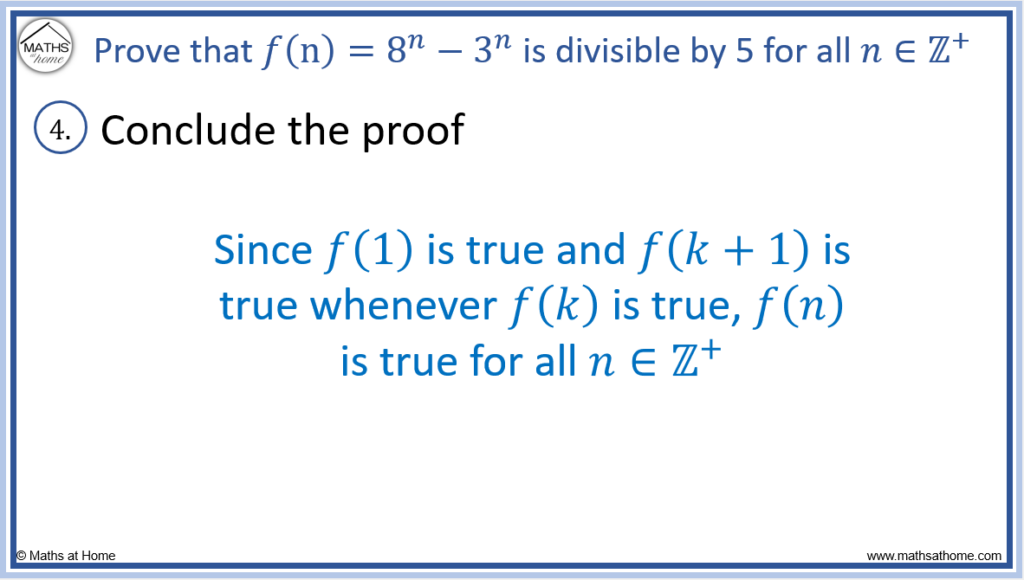 step 4 of proof by induction divisibility by 5