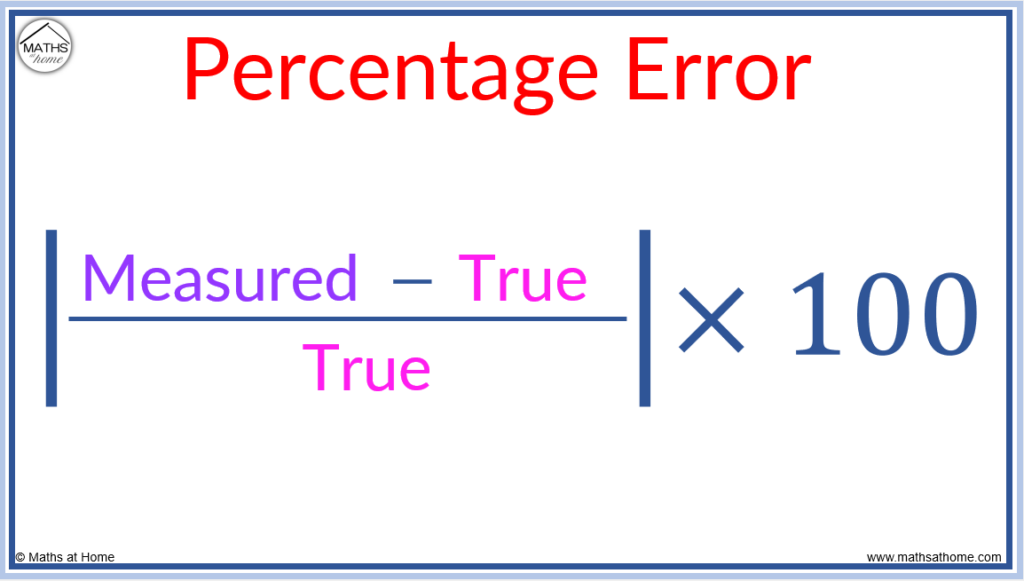 percentage error formula