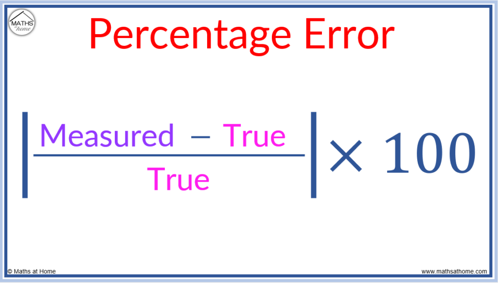 how to calculate percent error