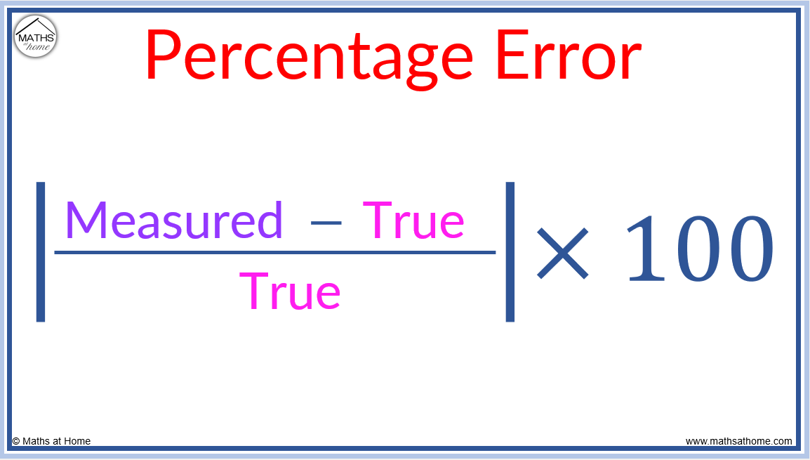 How To Calculate The Percentage Error Pictures And Examples 