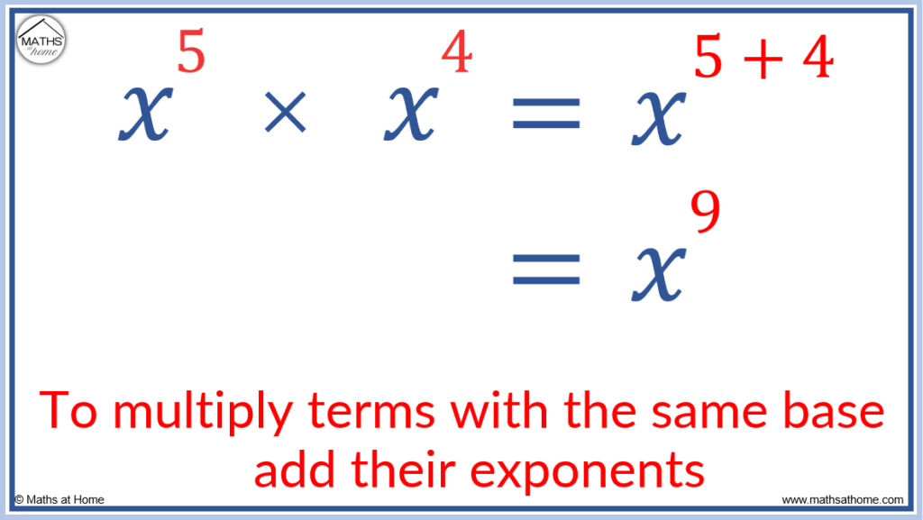 example of multiplying exponents