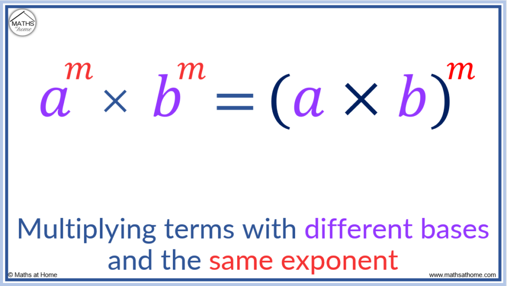 how to multiply exponents with different bases