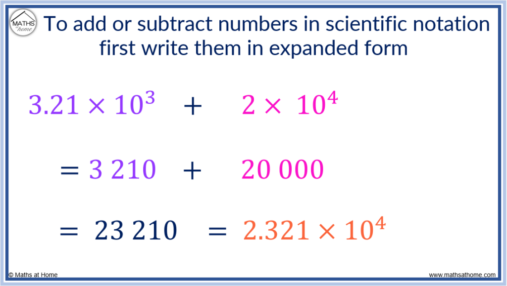 how to add numbers in scientific notation