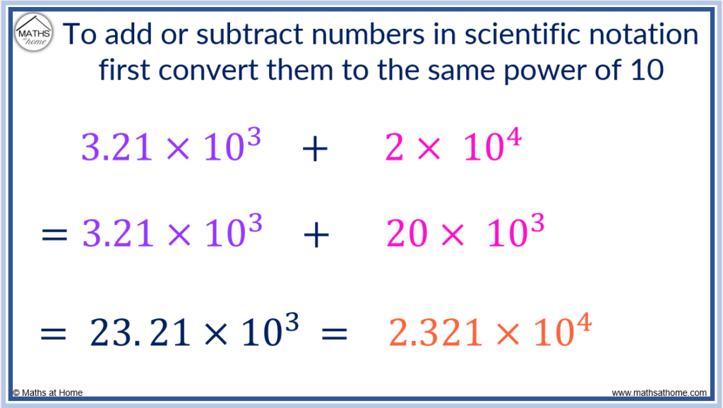 how to add with scientific notation