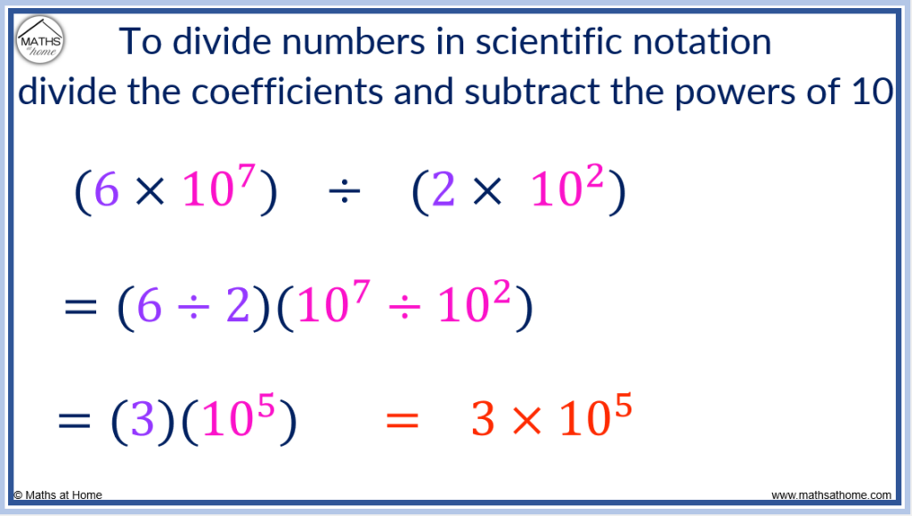 how to divide numbers in scientific notation