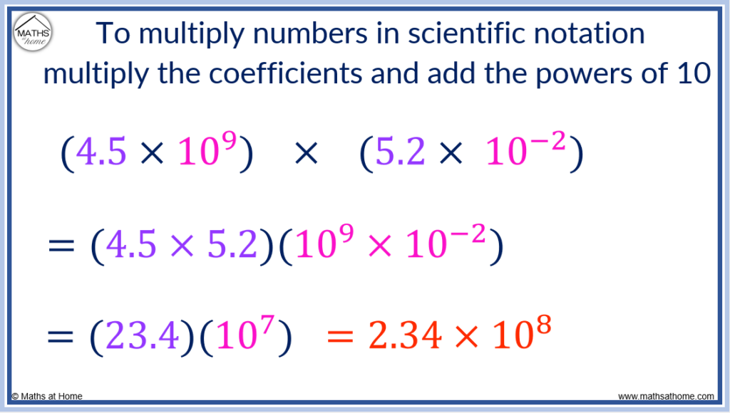 how to multiply numbers written in scientific notation