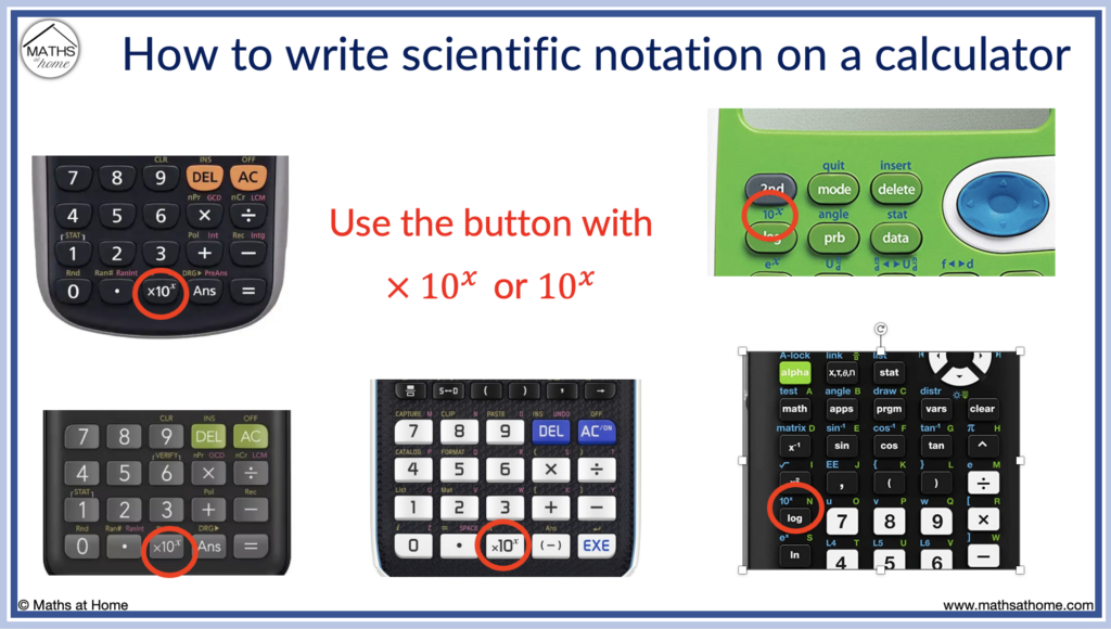 scientific notation on a calculator