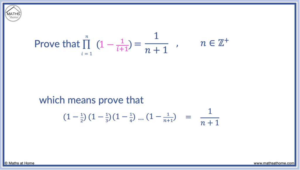 proof mathematical induction products question