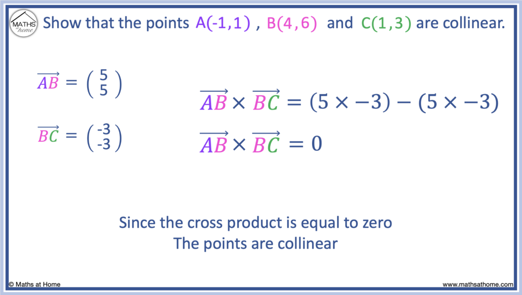 how to show vectors are collinear using the cross product